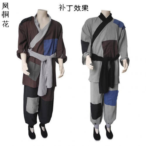 汉服男装古装成人古代老头平民百姓乞丐服演出服老爷爷贫苦农民表