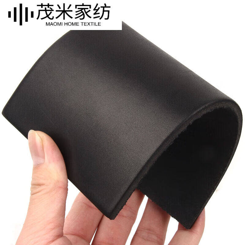 丝麓云硬挺牛皮茶杯家用鼠标桌垫头层植糅皮料5黑色超厚腰带真皮
