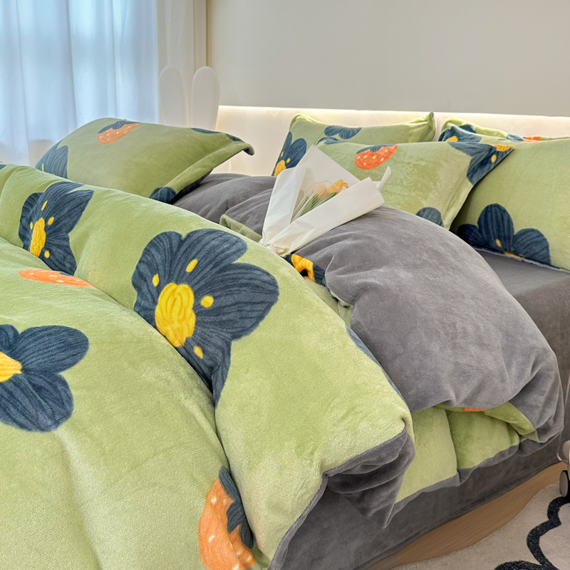 牛奶绒四件套珊瑚绒床品