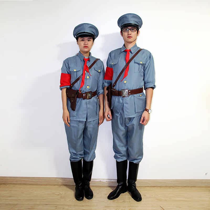 2022年新款民国南昌起义帽子秋收起义靴子北伐军历史剧男女军官服