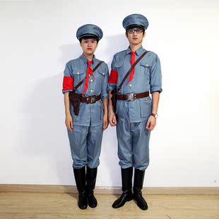2022年新款民国南昌起义帽子秋收起义靴子北伐军历史剧男女军官服