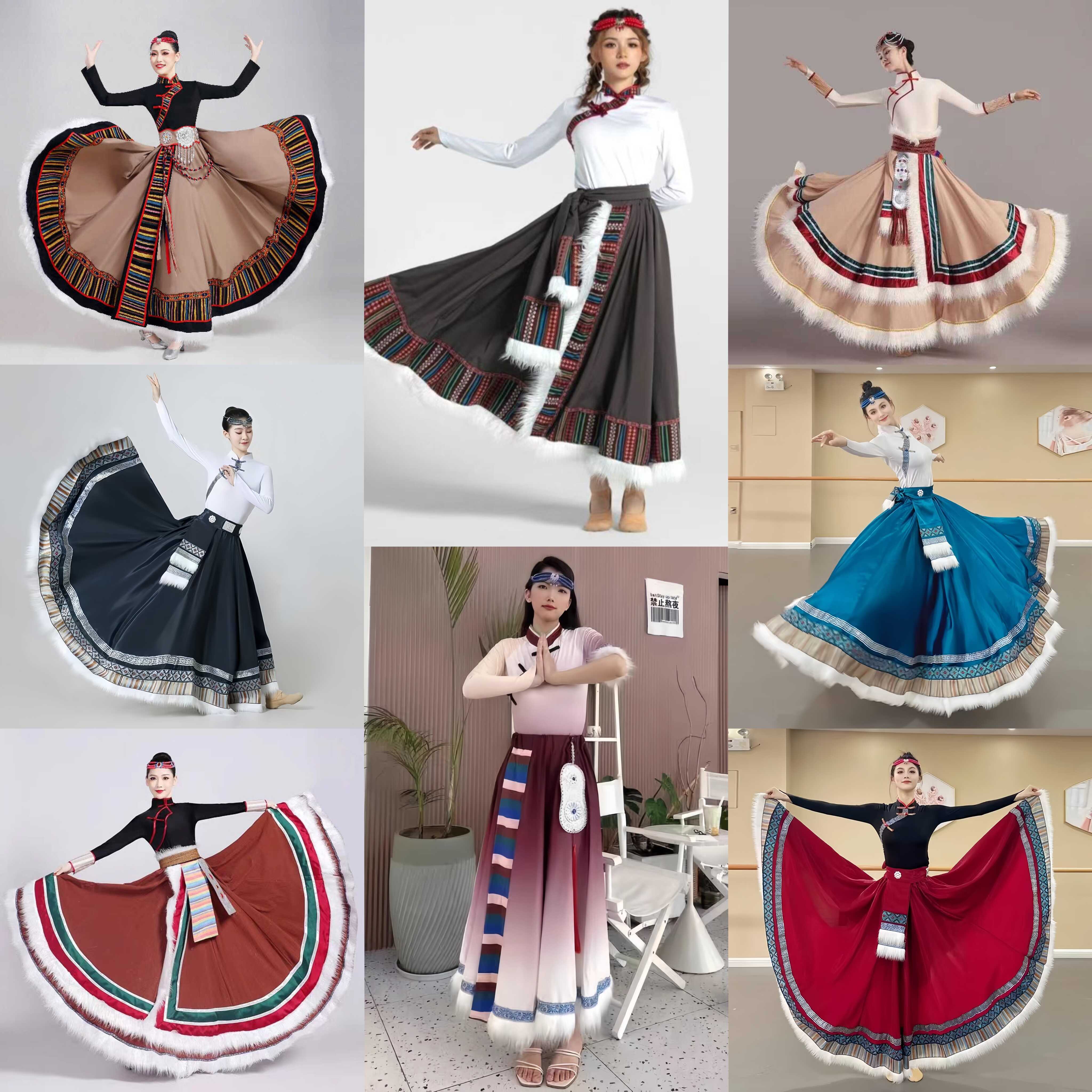 少数民族风大摆裙套装演出服出租