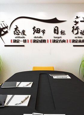 企业文化海报办公室标语墙贴纸