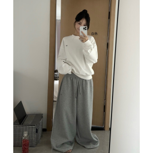 上衣男女 魚叁 320克纯棉圆领长袖 卫衣螺纹袖 基础加厚打底宽松长袖