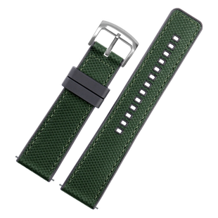 适配西铁城光动能BN0190/BN0193/CA0718意大利牛皮表带硅胶底表链