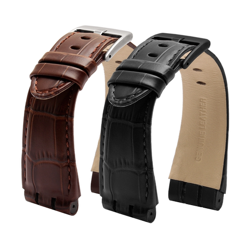 适配SWATCH斯沃琪真皮表带男YOS440 449 401 447大号牛皮表链23mm