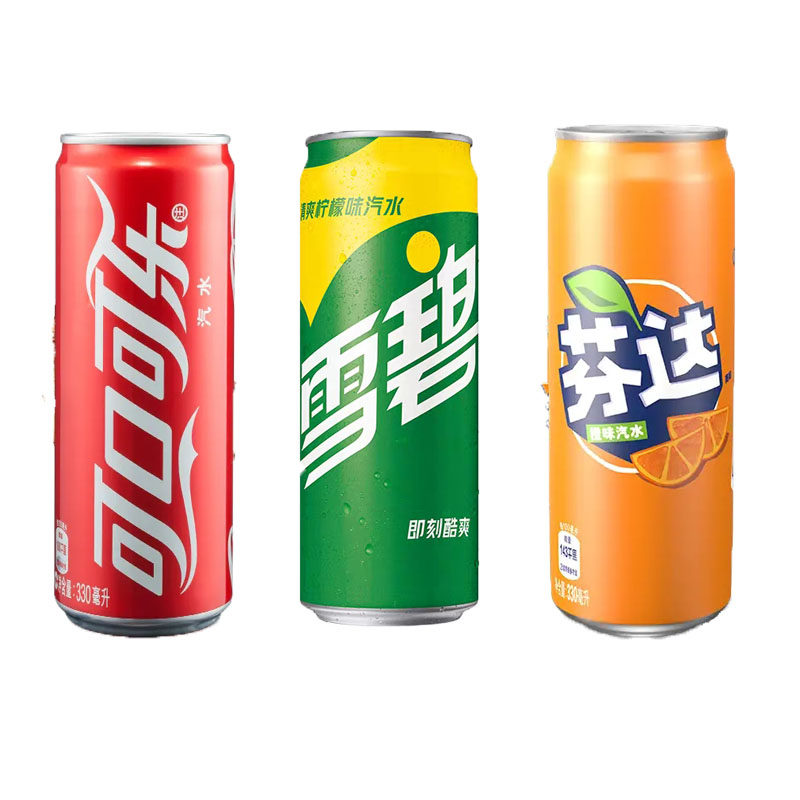 可口可乐零度雪碧芬达摩登罐碳酸饮料柠檬味汽水整箱装330ml*24罐