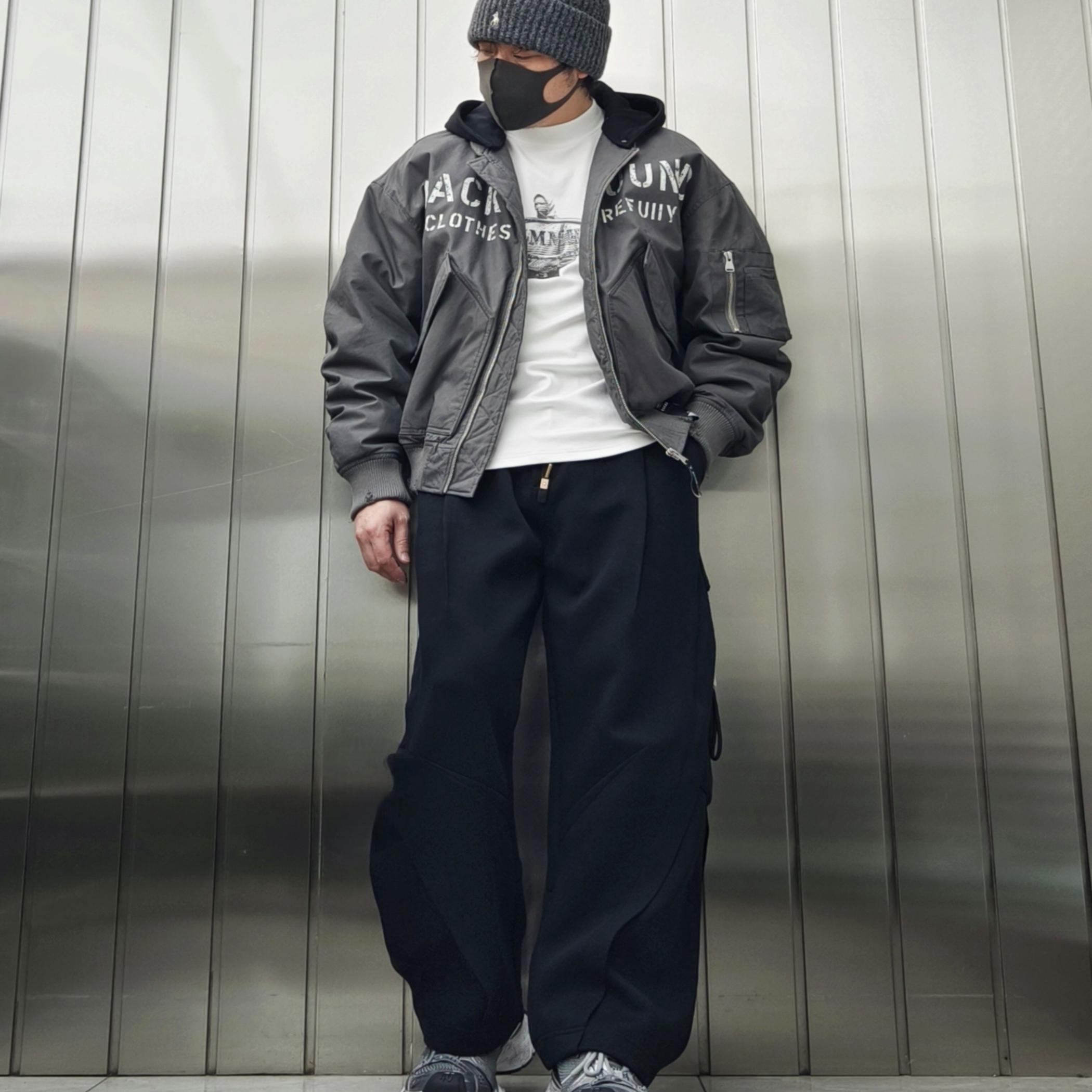 潮牌连帽日常常规印花羽绒服