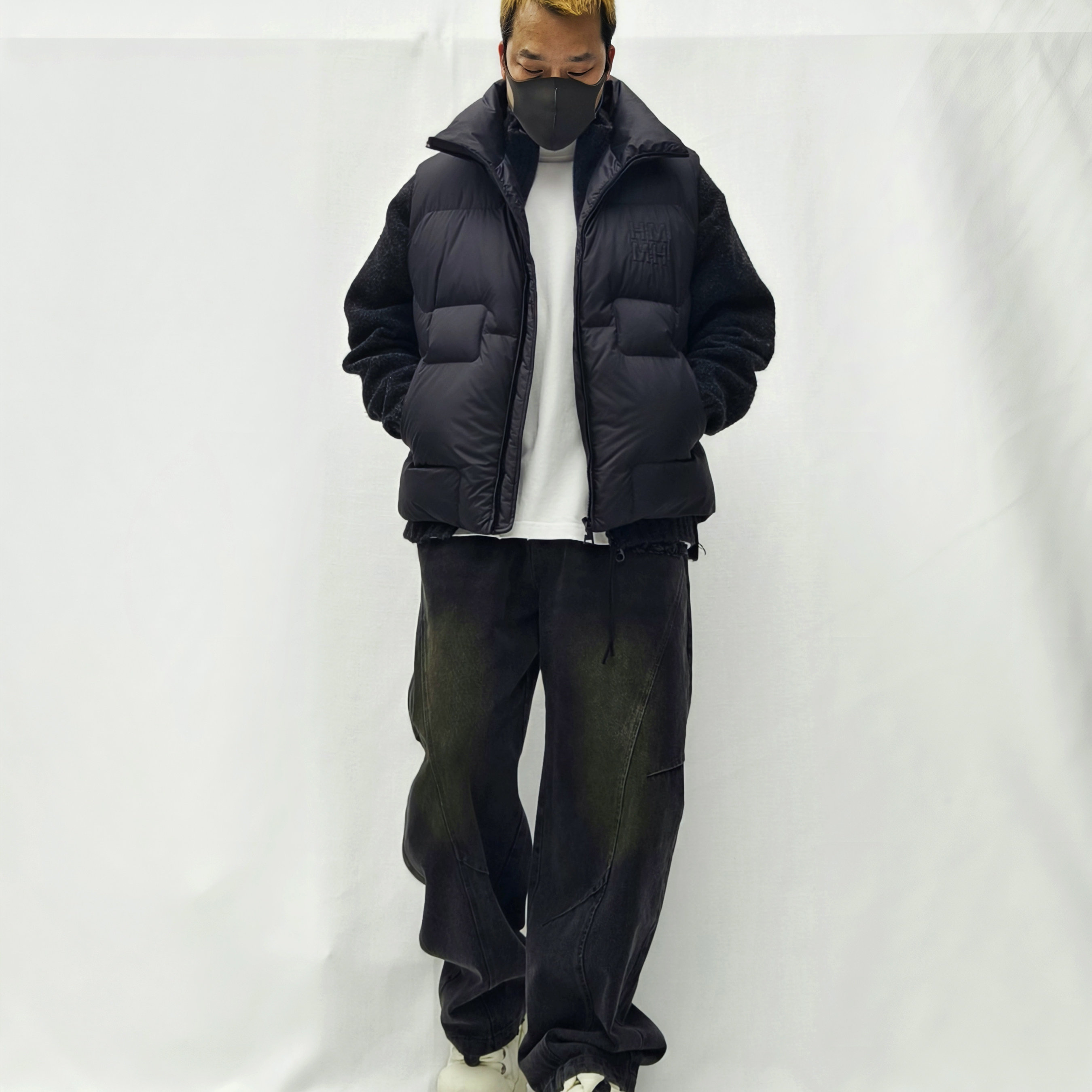 轻奢高级感潮牌HMMH立领羽绒马甲男秋冬宽松无袖背心外套百搭痞帅