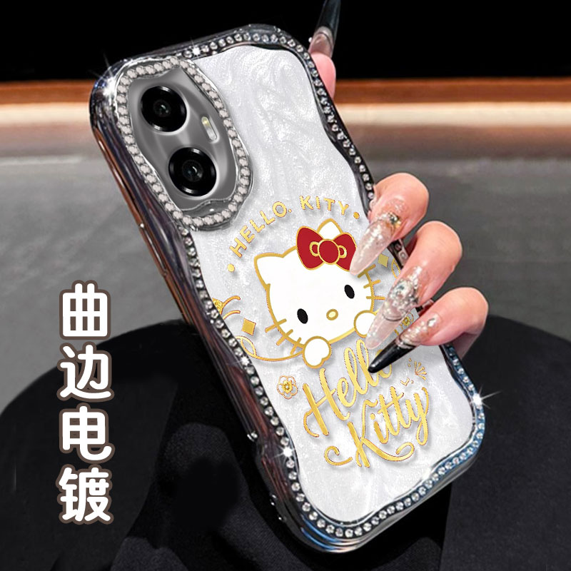 电镀奶油镶钻珠光白，不掉钻，不掉漆