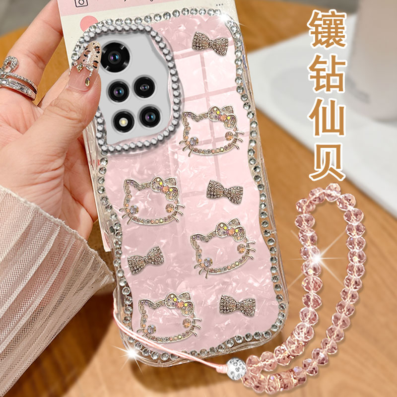 透明水钻贝壳适用Redmi红米Note11 5G手机壳保护套14+新款12+防摔9 镶钻k60冠军版简约13R全包11女款10高级感