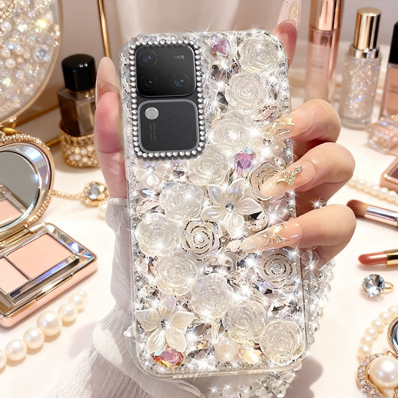 高端奢华镶钻手机壳，不掉钻，不发黄