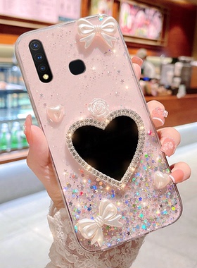 透明滴胶领结爱心镜子适用vivoZ5x手机壳女个性z5新款z5i时尚z6保护壳z3x限量版z1外壳z1i青春版手机套zx5潮