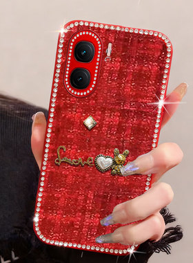 马年红色新年款适用iqooneo11手机壳/2026年10+网红Z7i保护套10镶钻8新品8se防摔9新款6SE布艺z10春节9S喜庆
