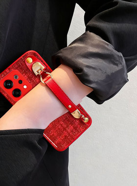 2026红色本命年喜庆适用OPPOFindX9手机壳喜庆3秋冬A55s保护套K11针织7全包oppok9新款K12毛绒9小众Ace2防摔8