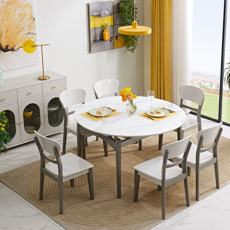 全友家居家具 门店同款 FB0017 可伸缩折叠钢化玻璃餐桌椅组合,住宅家具,岩板餐桌,淘宝优惠券,粉丝福利购,淘宝优惠卷