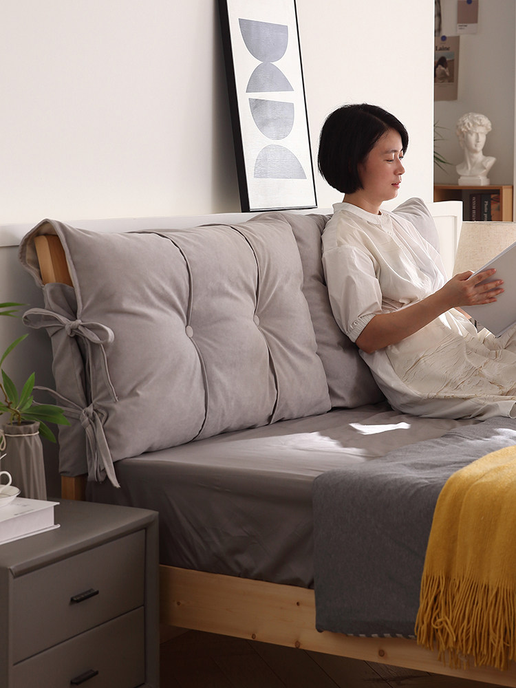 床头软包靠背实木床软靠铁床靠垫套罩改造床靠背防撞可拆洗靠背垫,居家布艺,床头靠垫,淘宝优惠券,粉丝福利购,淘宝优惠卷