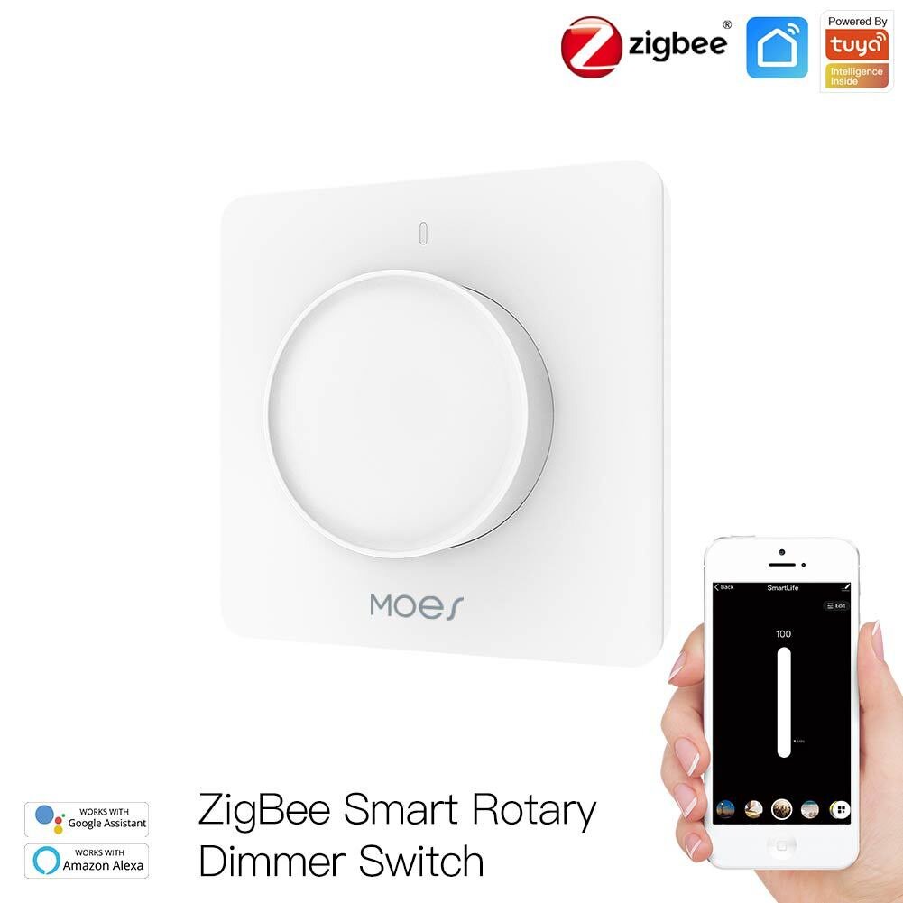 zigbee智能旋钮触摸调光开关面板