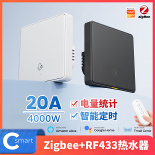 电量统计热水器智能开关20A涂鸦Zigbee定时欧规按键开关可用空调
