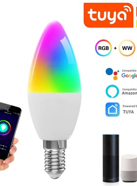 Homekit蜡烛灯泡 TUYA涂鸦WiFi Zigbee RGB E14 5W E27