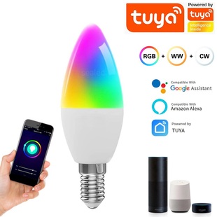 Homekit蜡烛灯泡 TUYA涂鸦WiFi Zigbee RGB E14 5W E27