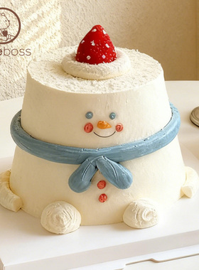CAKEBOSS冬季限定雪宝宝网红蛋糕聚会节日生日蛋糕北京同城配送