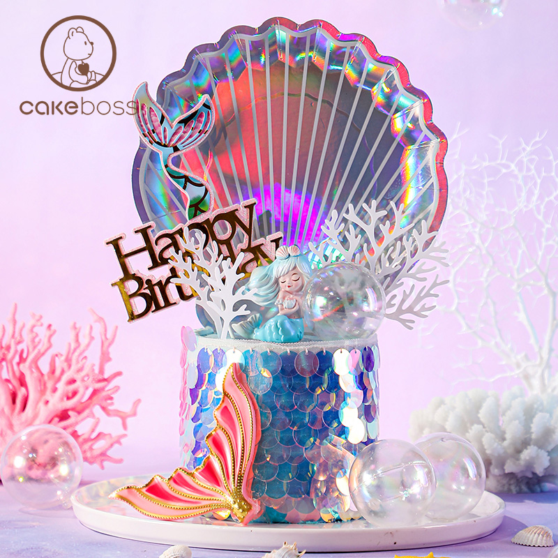 CAKEBOSS波灵波灵美人鱼公主儿童节乳酪生日蛋糕北京上海同城配送