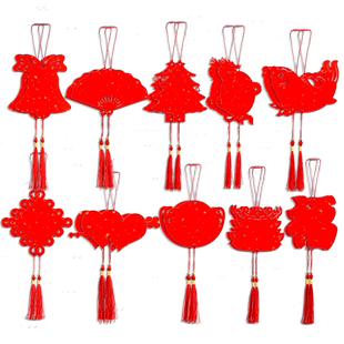 燃灯万年红软卡迷你福卡挂件摆件新年卡片贺卡空白手写福字斗方红纸书法作品纸对联专用纸春联纸新年便签装饰