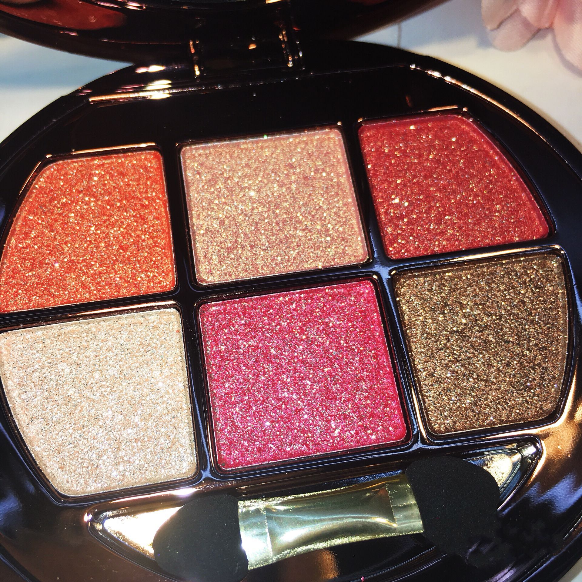 韩国维妮小熊钻石闪亮6色亮片闪粉眼影盘一闪到底超闪亮晶晶小盘