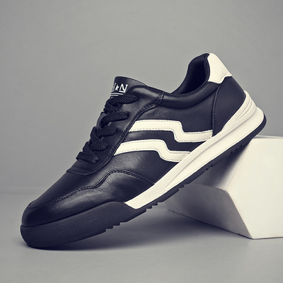 头层牛皮男款2025新款软底透气舒适平跟软皮男士真皮休闲板鞋潮鞋