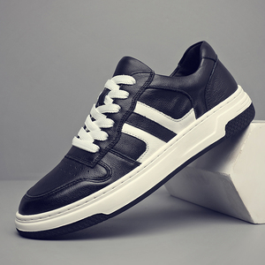 头层牛皮鞋子男新款真皮透气运动鞋男百搭休闲鞋潮流百搭低帮板鞋