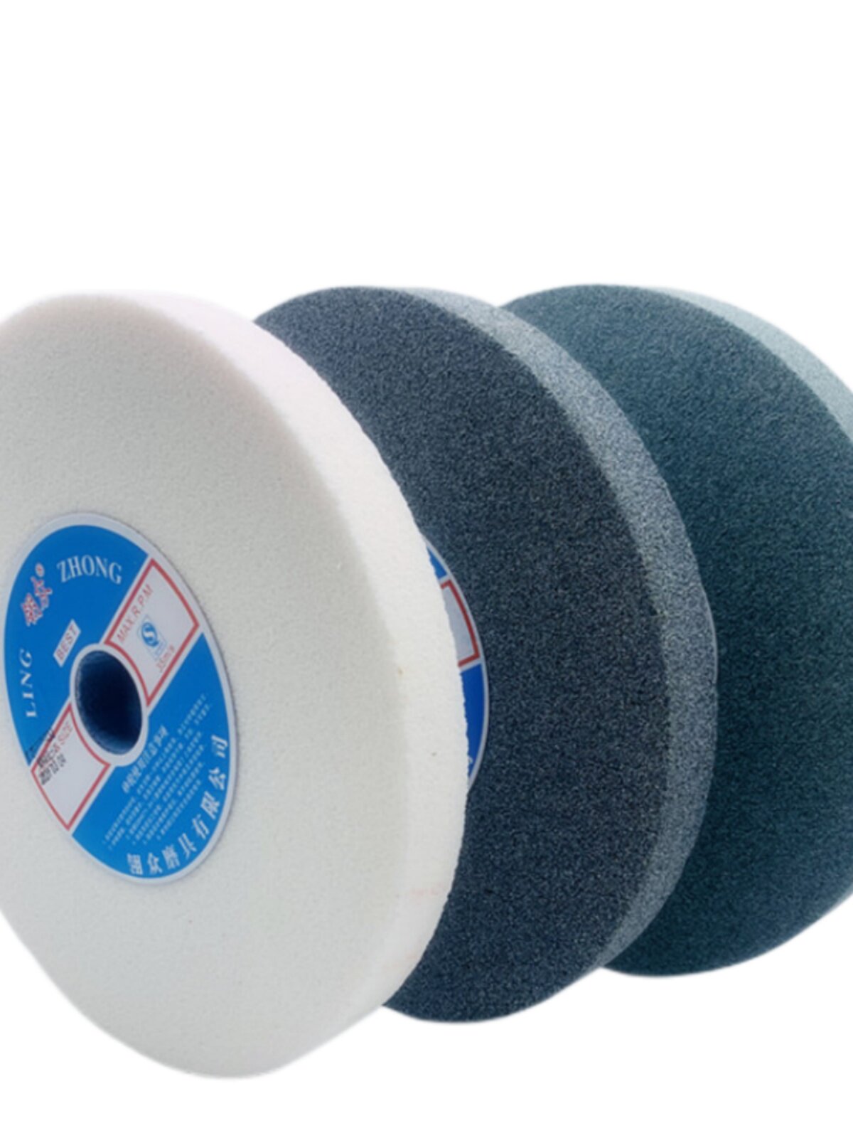 翎众牌砂轮片白刚玉砂轮250x25x32棕刚玉钨钢台式砂轮机磨刀砂轮