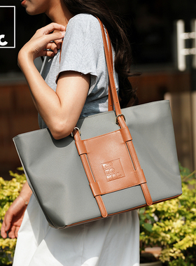 potomac牛津尼龙托特包经典大容量通勤女包撞色手拎单肩包包新品