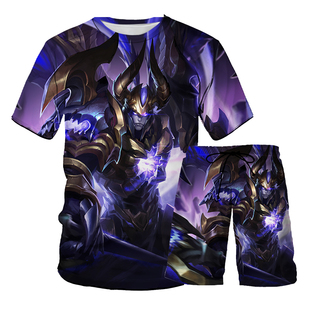 王者荣耀短裤夏季吕布天魔缭乱套装直筒裤宿舍开黑套装沙滩裤潮