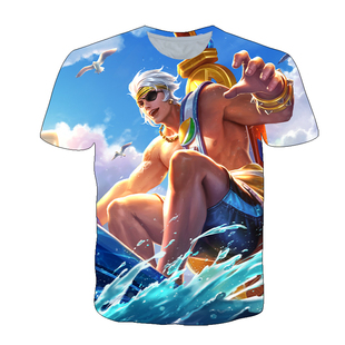 新款王者荣耀夏侯惇乘风破浪衣服短袖T恤夏季男女中学生少年上衣