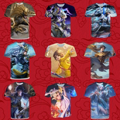 王者荣耀阿古朵顽趣衣服短袖 T恤夏季 男女中小学生青少年cos上衣3D