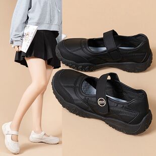 2026夏季新款软底妈妈鞋舒适单鞋轻便魔术贴防滑不累脚中老年女鞋