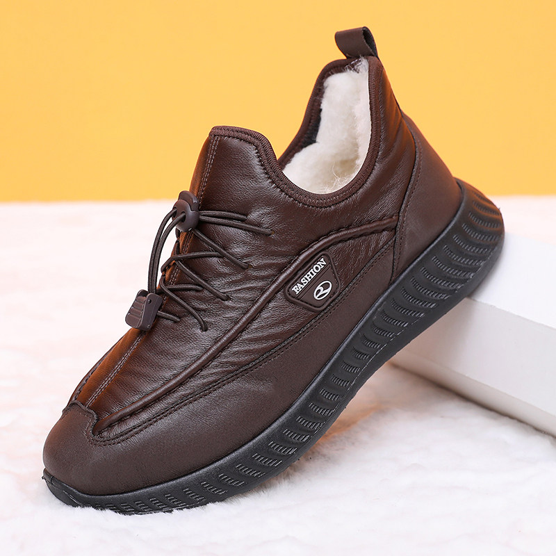 2025冬季新款老北京棉鞋男加绒保暖绵羊毛雪地靴防滑防水中年棉靴,流行男鞋,棉鞋,淘宝优惠券,粉丝福利购,淘宝优惠卷