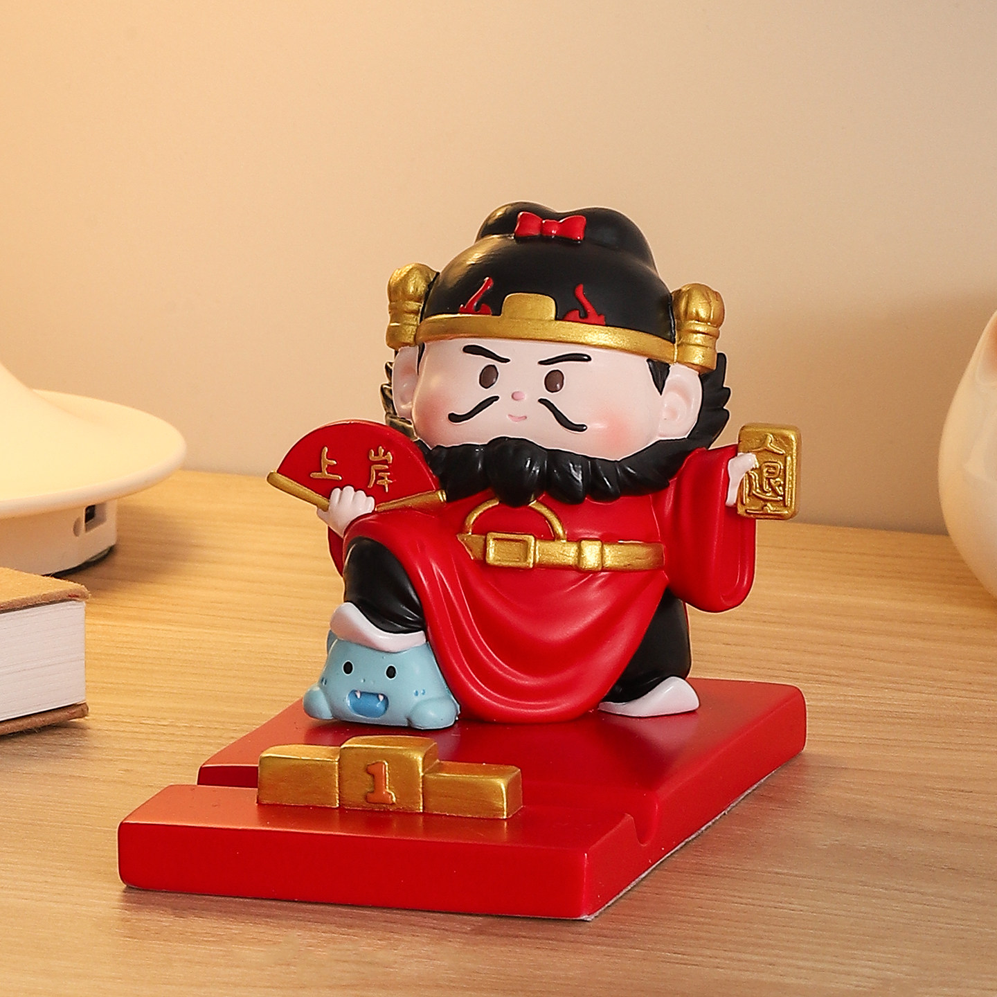 钟馗手机支架摆件办公室桌面装饰品职场防小人物件生日礼物实用男,家居饰品,桌面摆件,淘宝优惠券,粉丝福利购,淘宝优惠卷
