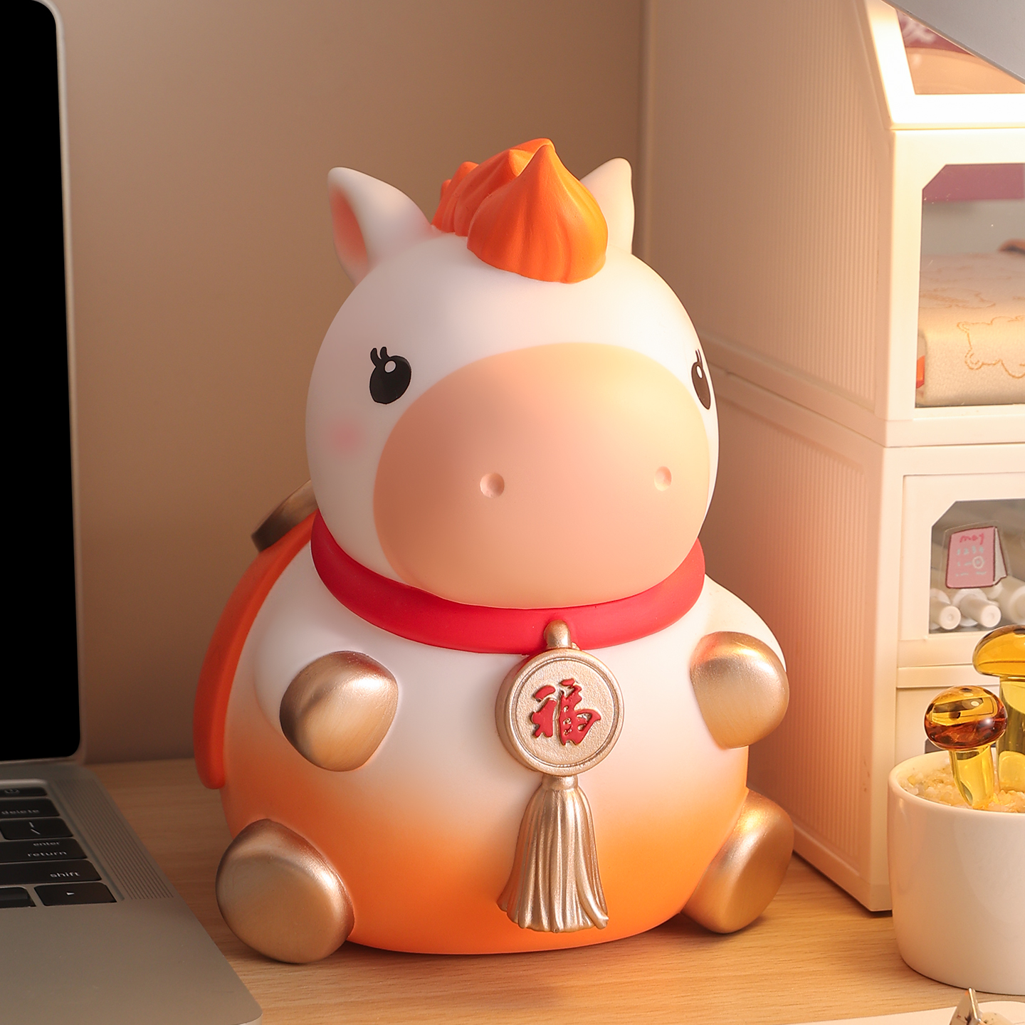 2026创意马年生肖防摔存钱罐摆件
