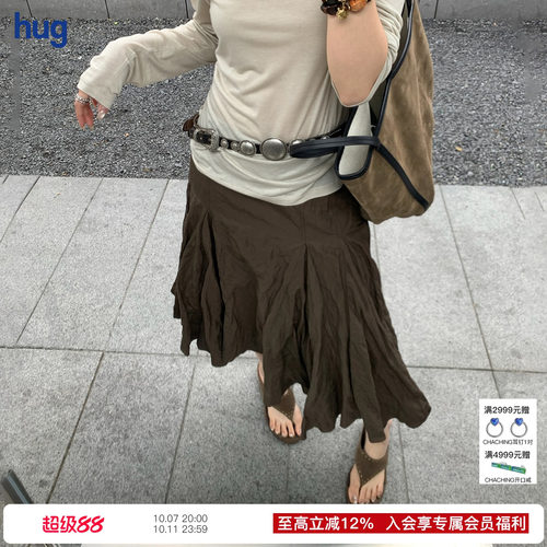 【ICE DUST】hug 2026新款褶皱感半身裙icedust