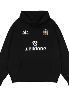 WE11DONE TRACK*25AW美式潮牌字母印花情侣宽松百搭连帽长袖卫衣