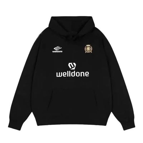 WE11DONE TRACK*25AW美式潮牌字母印花情侣宽松百搭连帽长袖卫衣