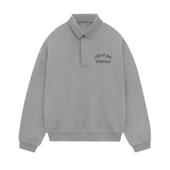 ESSENTIALS FOG CRAZY 小众潮牌字母印花加绒百搭POLO领卫衣男