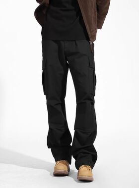 Florki Blur*25AW小众潮牌复古伞兵工装宽松户外防撕裂直筒休闲裤