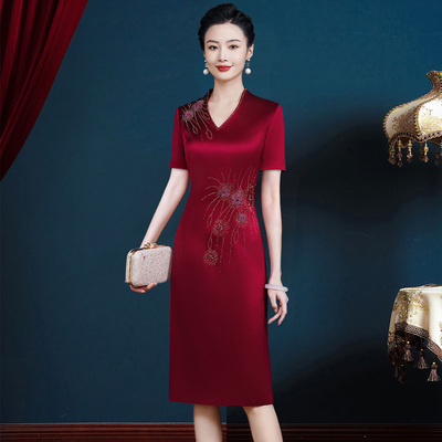 新款小个子喜婆婆婚礼妈妈礼服