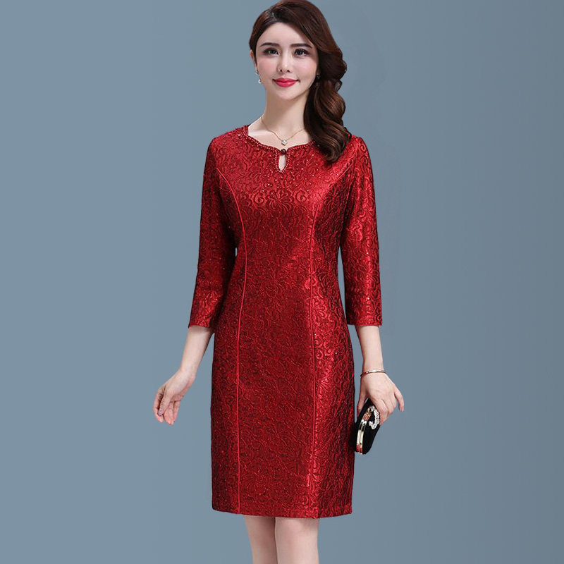 洋气年轻丈母娘岳母婆婆婚宴旗袍