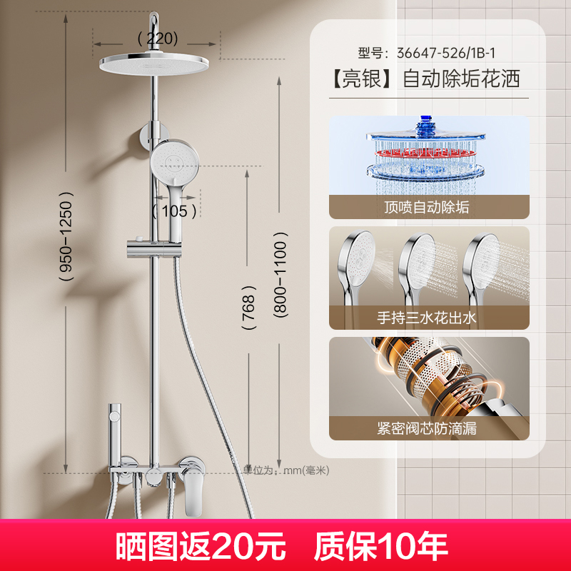 淋浴花洒套装家用淋雨器浴室明装