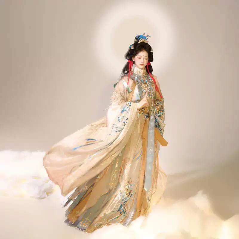 异志阁原创汉服【曙翠凝华】改良重工刺绣点翠汉元素明制情侣新款