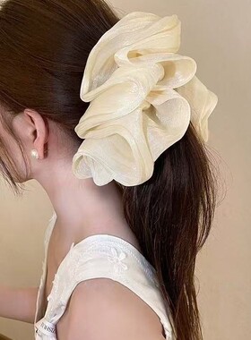韩系超大号云朵流光抓夹发夹女士森系后脑勺盘发夹显发量香蕉夹